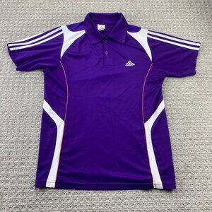 Adidas Golf Shirt Women Large L Purple Embroidered Logo Casual Sporty Activewear